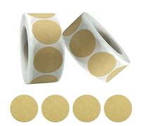HCRXVV 25 mm-Etiquettes Autocollantes Ronde Kraft 1000pcs, Etiquette Pour Bocaux Epices,Etiquette Personnalisee Autocollante,Gommettes Rondes,étiquette de Cuisson Vierge Stickers Personnalisable