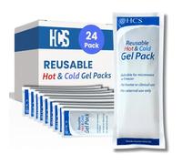 HCS Lot de 24 blocs de glace chaude et froide en vrac, réutilisables, flexibles et souples pour blessures/compresse thermique médicale réutilisable, compresse chaude et froide pour soulager la douleur