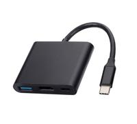 HCUSR Station d'accueil 3 en 1 type C vers HDMI Hub USB Multiport Adaptateur AV Convertisseur avec sortie 4KHDMI, 100 W PD, USB A 3.0 Port Hub Dongle Station d'accueil pour ordinateur portable, PC