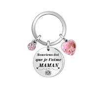Hcvone Cadeau Maman Femme Porte clé Maman Cadeau Fête des Mère Noël Anniversaire Original (Souviens toi)