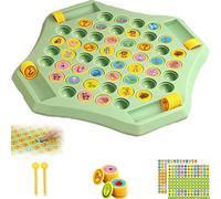 HCVQSINJN Jeu de mémoire Flip Board, Jeu éducatif d'association, Jeu pour 2 Joueurs avec Animaux, Fruits et Moyens de Transport, idéal pour Les fêtes de Maternelle