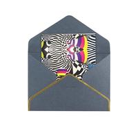 HCVXBSA 1 carte vierge avec enveloppes, motif psychédélique, note scintillante de qualité supérieure pour anniversaire, Noël, mariage, 10,2 x 15,2 cm