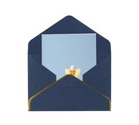 HCVXBSA Candyman Cartes vierges avec enveloppes pour toutes les occasions, note scintillante de qualité supérieure pour anniversaire, Noël, mariage, 10,2 x 15,2 cm, bleu
