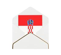 HCVXBSA Cartes vierges avec enveloppes, drapeau de la République de Croatie, pour toutes les occasions, note scintillante de qualité supérieure pour anniversaire, Noël, mariage, 10,2 x 15,2 cm, blanc