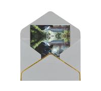 HCVXBSA Cartes vierges avec enveloppes, motif animaux féroces dans les rivières de la jungle, pour toutes les occasions, note scintillante de qualité supérieure pour anniversaire, Noël, mariage, 10,2