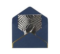 HCVXBSA Cartes vierges avec enveloppes, motif chapeau de cow-boy, notes scintillantes de qualité supérieure pour anniversaire, Noël, mariage, 10,2 x 15,2 cm, bleu