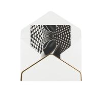 HCVXBSA Cartes vierges avec enveloppes, motif chapeau de cow-boy, notes scintillantes de qualité supérieure pour anniversaire, Noël, mariage, 10,2 x 15,2 cm, blanc