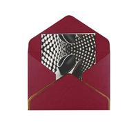 HCVXBSA Cartes vierges avec enveloppes, motif chapeau de cowboy - Pour toutes les occasions - Note scintillante de qualité supérieure pour anniversaire, Noël, mariage - 10,2 x 15,2 cm - Rouge foncé