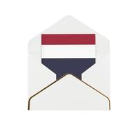 HCVXBSA Cartes vierges avec enveloppes, motif drapeau de la Thaïlande, pour toutes les occasions, note scintillante de qualité supérieure pour anniversaire, Noël, mariage, 10,2 x 15,2 cm, blanc