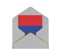 HCVXBSA Cartes vierges avec enveloppes, motif drapeau de l'Arménie - Carte de vœux scintillante de qualité supérieure pour anniversaire, Noël, mariage - 10,2 x 15,2 cm - Gris clair