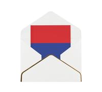 HCVXBSA Cartes vierges avec enveloppes - Motif drapeau de l'Arménie - Pour toutes les occasions - Note scintillante de qualité supérieure pour anniversaire, Noël, mariage - 10,2 x 15,2 cm - Blanc