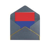 HCVXBSA Cartes vierges avec enveloppes motif drapeau de l'Arménie - Pour toutes les occasions - Note scintillante de qualité supérieure pour anniversaire, Noël, mariage - 10,2 x 15,2 cm - Noir