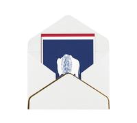 HCVXBSA Cartes vierges avec enveloppes, motif drapeau de l'État du Wyoming, note scintillante de qualité supérieure pour anniversaire, Noël, mariage, 10,2 x 15,2 cm, blanc