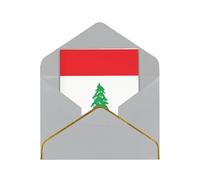 HCVXBSA Cartes vierges avec enveloppes, motif drapeau du Liban - Carte de vœux scintillante de qualité supérieure pour anniversaire, Noël, mariage - 10,2 x 15,2 cm - Gris clair