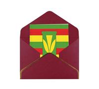 HCVXBSA Cartes vierges avec enveloppes, motif drapeau hawaïen, pour toutes les occasions, note scintillante de qualité supérieure pour anniversaire, Noël, mariage, 10,2 x 15,2 cm, rouge foncé