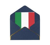 HCVXBSA Cartes vierges avec enveloppes - Motif drapeau italien - Pour toutes les occasions - Pour anniversaire, Noël, mariage - Bleu - 10,2 x 15,2 cm