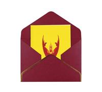 HCVXBSA Cartes vierges avec enveloppes, motif drapeau royal de la Thaïlande, pour toutes les occasions, note scintillante de qualité supérieure pour anniversaire, Noël, mariage, 10,2 x 15,2 cm, rouge