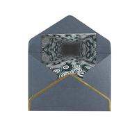 HCVXBSA concentric circles Cartes vierges avec enveloppes pour toutes les occasions - Note scintillante de qualité supérieure pour anniversaire, Noël, mariage - 10,2 x 15,2 cm - Noir
