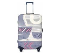 HCVXBSA Housse de protection élastique lavable pour valise de 45,7 à 81,3 cm avec ruines antiques néon, accessoires de voyage, noir, X-Large