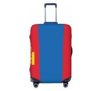 HCVXBSA Housse de protection élastique lavable pour valise de 45,7 à 81,3 cm, motif drapeau de la Mongolie, accessoires de voyage, noir, X-Large
