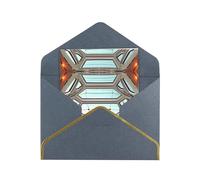 HCVXBSA Inside the Alien Spacecraft Cartes vierges avec enveloppes pour toutes les occasions, note scintillante de qualité supérieure pour anniversaire, Noël, mariage, 10,2 x 15,2 cm, noir
