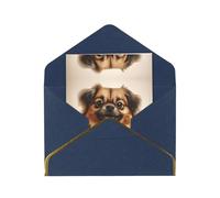 HCVXBSA Jolies cartes vierges de Poméranie avec enveloppes, pour toutes les occasions, note scintillante de qualité supérieure pour anniversaire, Noël, mariage, 10,2 x 15,2 cm