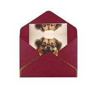HCVXBSA Jolies cartes vierges de Poméranie avec enveloppes, pour toutes les occasions, note scintillante de qualité supérieure pour anniversaire, Noël, mariage, 10,2 x 15,2 cm