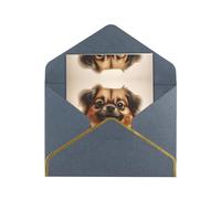 HCVXBSA Jolies cartes vierges de Poméranie avec enveloppes, pour toutes les occasions, note scintillante de qualité supérieure pour anniversaire, Noël, mariage, 10,2 x 15,2 cm