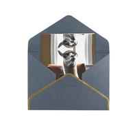HCVXBSA Portrait of a Camel Cartes vierges avec enveloppes pour toutes les occasions, note scintillante de qualité supérieure pour anniversaire, Noël, mariage, 10,2 x 15,2 cm, noir