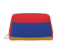 HCVXBSA Trousse de maquillage pour femme - Brosse de toilette - Soins de la peau - Organisateur de voyage - Grand sac à main de maquillage - Accessoires - Drapeau de l'Arménie, blanc, One Size