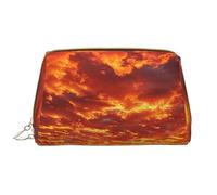 HCVXBSA Trousse de maquillage pour femme - Brosse de toilette - Soins de la peau - Organisateur de voyage - Grand sac à main de maquillage - Accessoires The sky at the end of the world, blanc, One