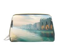 HCVXBSA Trousse de maquillage pour femme - Brosse de toilette - Soins de la peau - Organisateur de voyage - Grand sac à main de maquillage - Accessoires Venice Water City, blanc, One Size