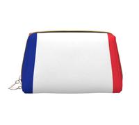 HCVXBSA Trousse de maquillage pour femme - Brosse de toilette - Soins de la peau - Organisateur de voyage - Grand sac à main de maquillage - Accessoires - Drapeau français, blanc, One Size