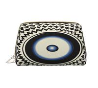 HCVXBSA Trousse de maquillage pour femme - Brosse de toilette - Soins de la peau - Organisateur de voyage - Grand sac à main de maquillage - Accessoires mystérieux œil géant - Portrait, blanc, One