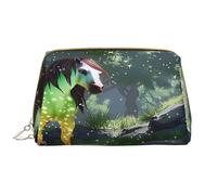 HCVXBSA Trousse de maquillage pour femme - Brosse de toilette - Soins de la peau - Organisateur de voyage - Grand sac à main de maquillage - Accessoires The Horse in Fairy Tales, blanc, One Size