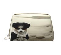 HCVXBSA Trousse de maquillage pour femme - Brosse de toilette - Soins de la peau - Organisateur de voyage - Grand sac à main de maquillage - Accessoires King Charles Spaniel, blanc, One Size