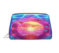 HCVXBSA Trousse de maquillage pour femme - Brosse de toilette - Soins de la peau - Organisateur de voyage - Grand sac à main de maquillage - Accessoires de sac à main - La porte du futurisme, blanc