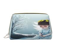 HCVXBSA Trousse de maquillage pour femme - Brosse de toilette - Soins de la peau - Organisateur de voyage - Grand sac à main de maquillage - Accessoires The Angel of Prayer, blanc, One Size