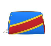 HCVXBSA Trousse de maquillage pour femme - Brosse de toilette - Soins de la peau - Organisateur de voyage - Grand sac à main de maquillage - Accessoires - Drapeau du Congo, blanc, One Size