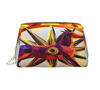 HCVXBSA Trousse de maquillage pour femme - Brosse de toilette - Soins de la peau - Organiseur de voyage - Grand sac à main de maquillage - Accessoires - Cheval de guerre flamme, blanc, One Size