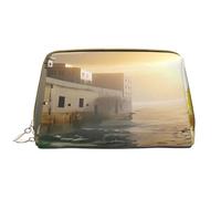 HCVXBSA Trousse de maquillage pour femme - Brosse de toilette - Soins de la peau - Organiseur de voyage - Grand sac à main de maquillage - Accessoires - Flux optique fluide, blanc, One Size