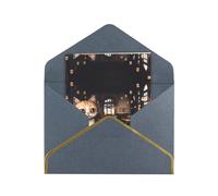 HCVXBSA Une jolie carte vierge de chat tigré steampunk avec enveloppes pour toutes les occasions, note scintillante de qualité supérieure pour anniversaire, Noël, mariage, 10,2 x 15,2 cm