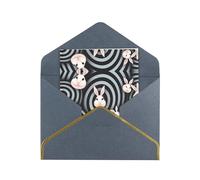 HCVXBSA Visual Ilsion Art Cartes vierges avec enveloppes pour toutes les occasions, note scintillante de qualité supérieure pour anniversaire, Noël, mariage, 10,2 x 15,2 cm, noir