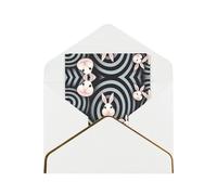 HCVXBSA Visual Ilsion Art Cartes vierges avec enveloppes pour toutes les occasions, note scintillante de qualité supérieure pour anniversaire, Noël, mariage, 10,2 x 15,2 cm, blanc