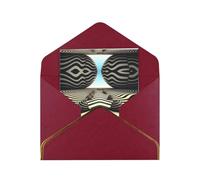 HCVXBSA Zebra Op Art1 Cartes vierges avec enveloppes pour toutes les occasions, note scintillante de qualité supérieure pour anniversaire, Noël, mariage, 10,2 x 15,2 cm, rouge foncé