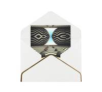 HCVXBSA Zebra Op Art1 Cartes vierges avec enveloppes pour toutes les occasions, note scintillante de qualité supérieure pour anniversaire, Noël, mariage, 10,2 x 15,2 cm, blanc