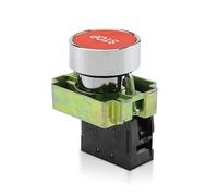 HCVYQMMJ Bouton-Poussoir Plat momentané NO/NC avec Interrupteur de marquage, 22 mm, 100 pièces, XB2-BA3351 XB2-BA3341(XB2-BS442)