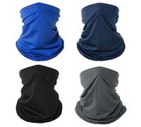 HCX Lot de 4 bandeaux multifonctionnels pour homme et femme - Cache-cou coupe-vent pour cyclisme