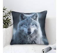 HCXXAOEYP Le Loup 3D Imprimé Taies d'oreiller Totem Housse De Coussin Literie Cadeau Microfibre pour Canapé Maison Salon Chambre Décoration D'intérieur 50x50cm