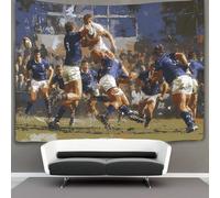 HCXXAOEYP Rugby Tapisserie Tapisseries Compétition sportive Wall-hanging Couverture Décoration Couverture MuraleTapisseries Décoration Intérieure 130cmx150cm